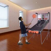 Costway Indoor Basketball Arcade Game Double Electronic Hoops shot 2 Player W/ 4 Balls