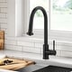 preview thumbnail 75 of 106, KRAUS Bolden 2-Function Single Handle Pulldown Kitchen Faucet MB - Matte Black - KPF-1616 - 17 3/8" Height
