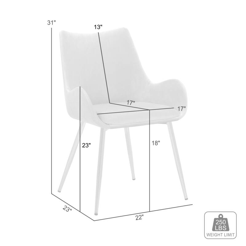 Avery Upholstered Dining Chair with Gold Legs