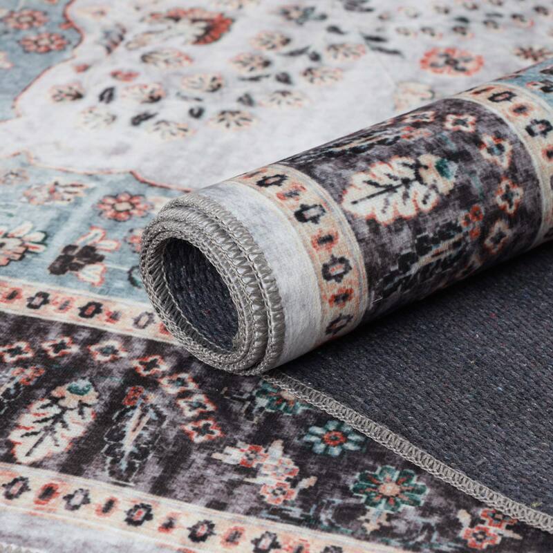 Superior Sparrow Medallion Machine Washable Indoor Area Rug or Runner