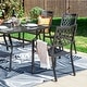 preview thumbnail 22 of 31, MAISON ARTS 7-piece Outdoor E-coating Metal Patio Dining Set with Stackable Chairs