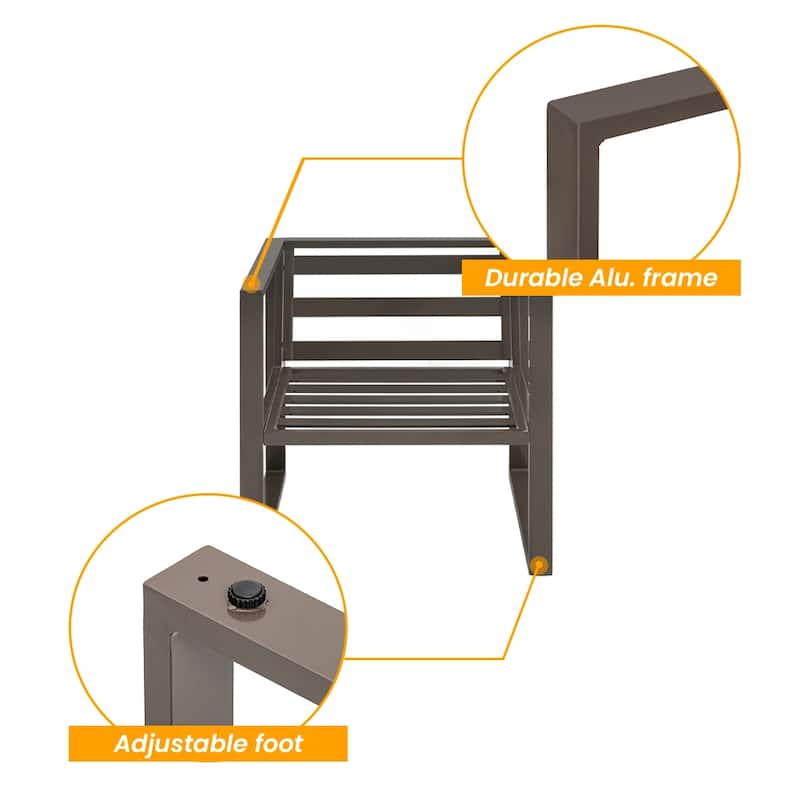 Outdoor Cushioned Sectional Sofa Chat Set Patio Conversation Seating Set