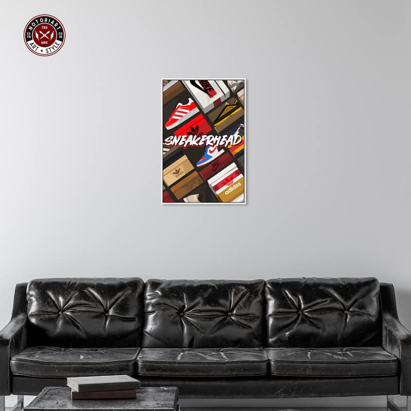 Notoriart Sneakerhead Collection Framed Sneaker 1 Piece Canvas Wall Art