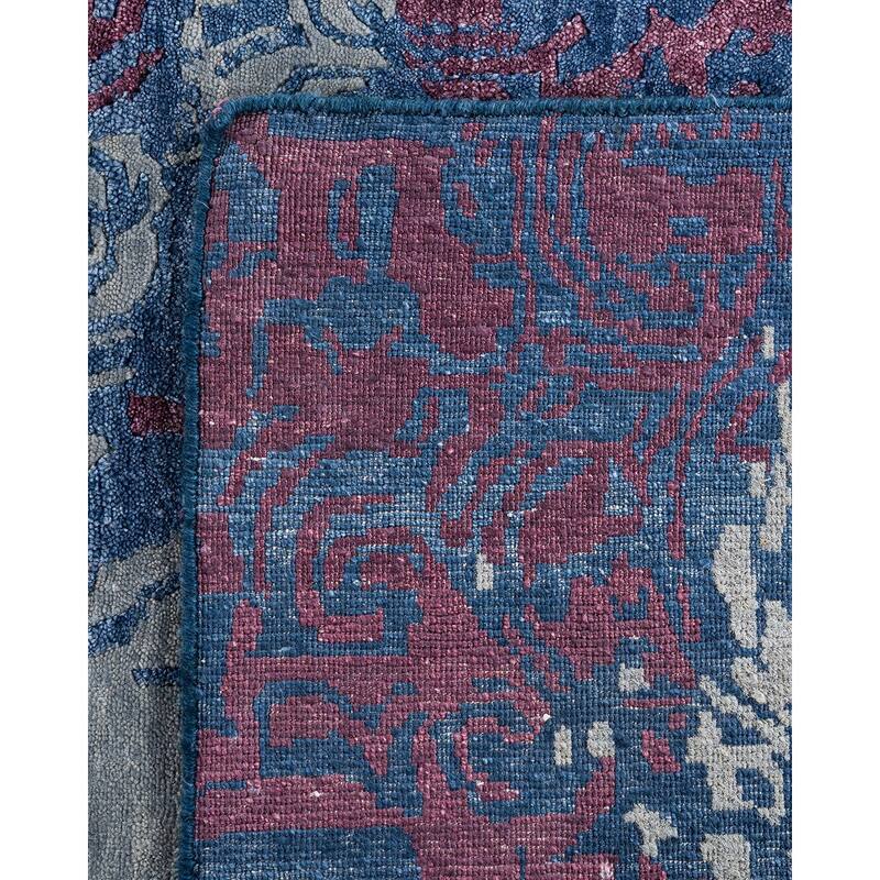 Modern One-of-a-Kind Hand-Knotted Area Rug - Gray, 9' 2" x 11' 10" - 9' 2" x 11' 10"