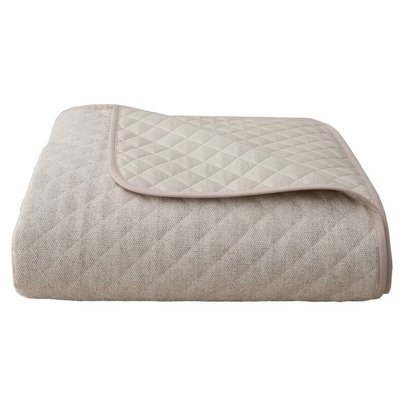HiEnd Accents Fairfield Herringbone Linen Coverlet Set, 4PC