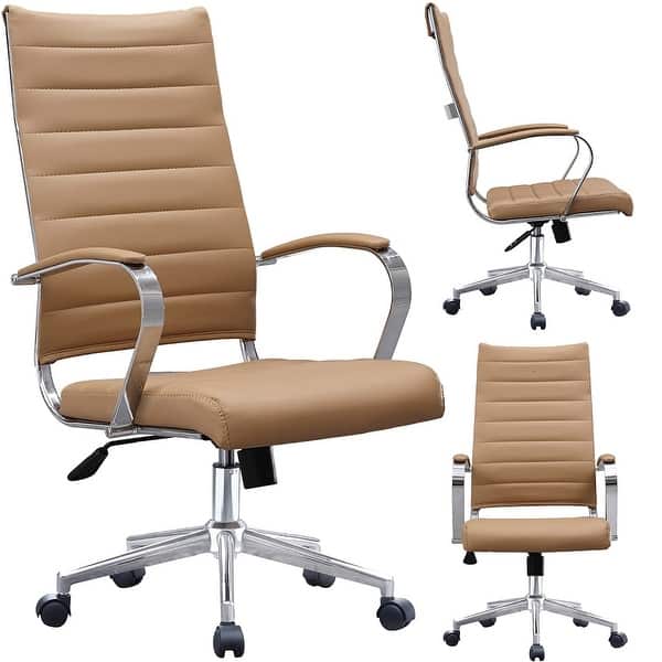 https://ak1.ostkcdn.com/images/products/is/images/direct/3d935fd898ef0ac05595113ab70dae148a9cbfce/2xhome---Tan---Modern-High-Back-Ribbed-Office-Chair-PU-Leather-Swivel-Tilt-Adjustable-Cushion-Chair-Designer-Boss-Executive.jpg?impolicy=medium