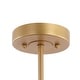 preview thumbnail 4 of 4, Jaynie 21.5" 5-Light Farmhouse Industrial Iron Cylinder LED Semi Flush Mount, Brass Gold/Clear by JONATHAN Y