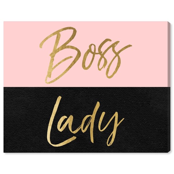 Oliver Gal 'Boss Lady Pink and Gold' Typography and Quotes Wall