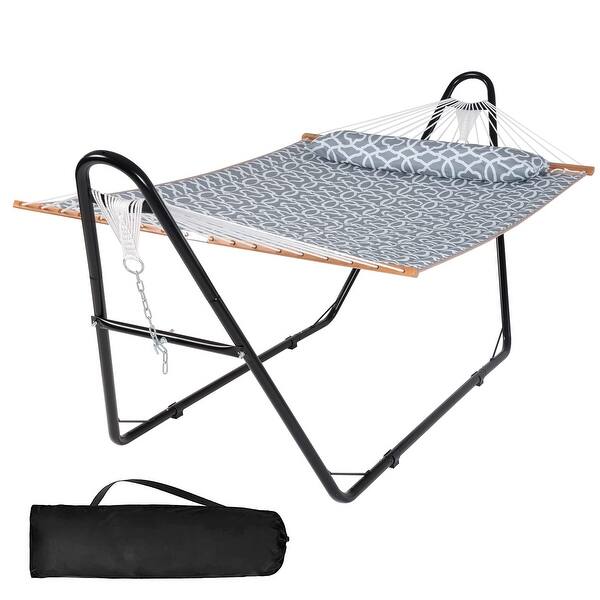 Double Portable Hammock with Stand Included, 475 lbs Capactiy, Extra