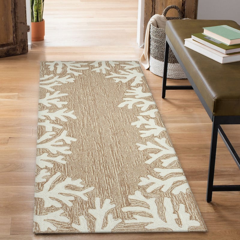 Liora Manne Capri Coral Border Indoor/Outdoor Rug