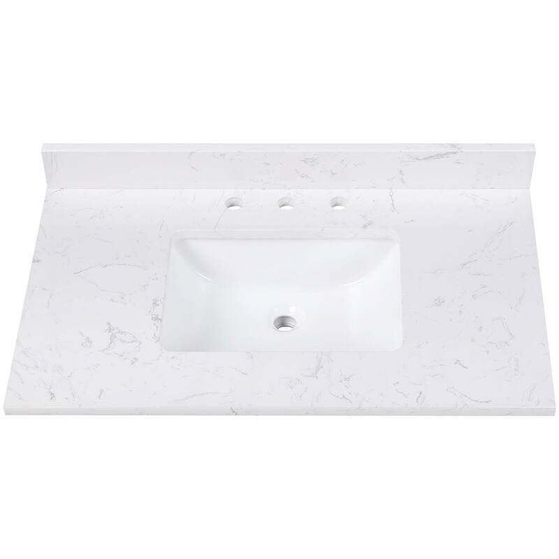 Avanity EUT37-RS 37" Engineered Stone Vanity Top with Undermount - Cala White - Painted