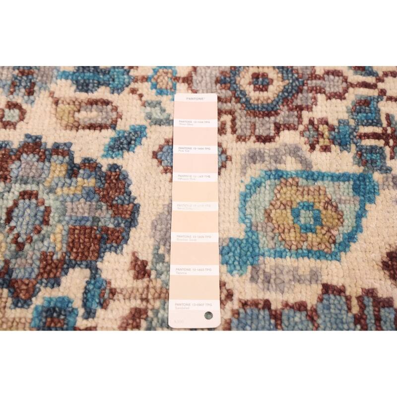 ECARPETGALLERY Hand-knotted Modern Oushak Ivory Wool Rug - 3'10 x 6'3