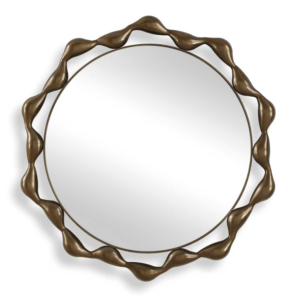 Uttermost Remolino Round Bronze Mirror - 36.00" W x 36.00" H x 2.50" D