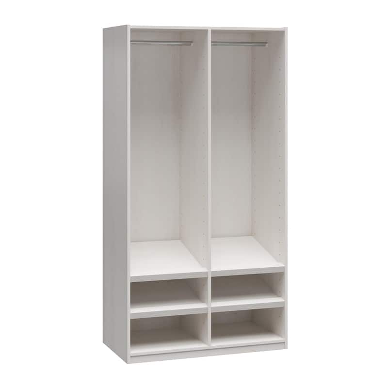 Anmytek Freestanding Modular Extra Wide Wardrobe with Open Shelves Closet Storage Organizer