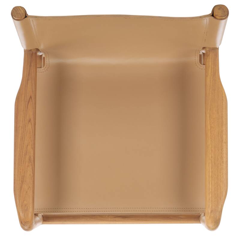 SAFAVIEH Couture Cassaphina Solid Wood Arm Chair, Fully Assembled - 22"W x 23"D x 34"H