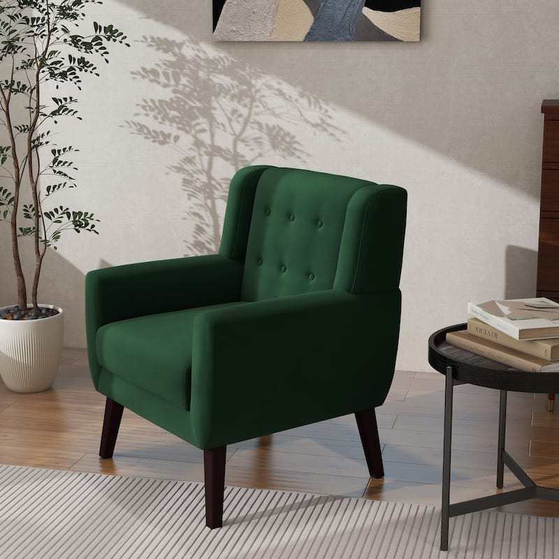Modern Accent Chair Velvet Armchair - 28.9"W x 35.1"H x 29.5"D