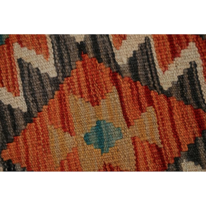 Kilim Oriental Area Rug Flatweave Reversible Wool Carpet - 8'4" x 11'3"
