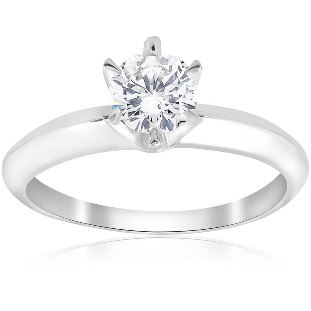 Bliss Diamond 1/2ct Diamond Solitaire Engagement Ring White Gold