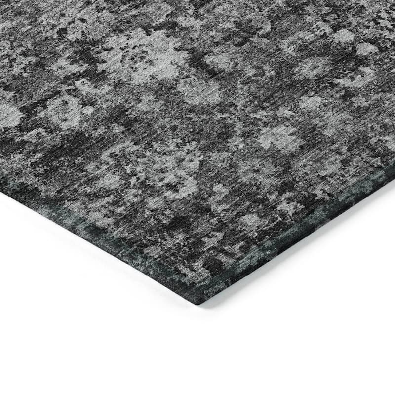 Machine Washable Indoor/ Outdoor Chantille Traditional Vintage Floral Rug