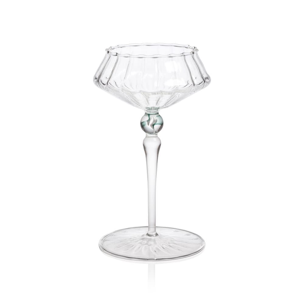 Ondine 4-Piece Set Fluted Coupe Glasses