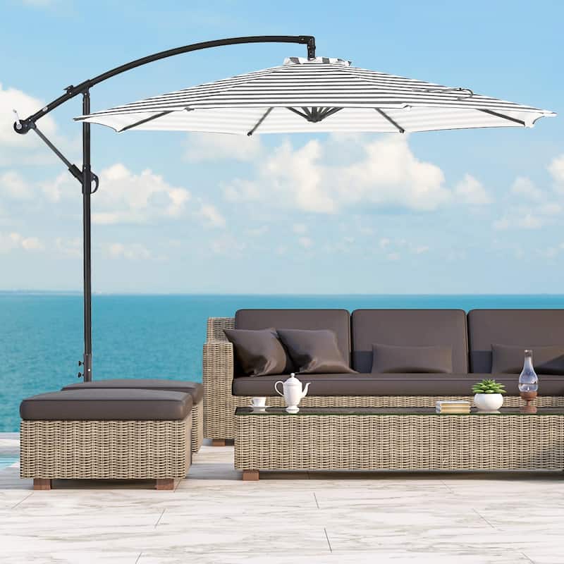 Weller 10-foot Offset Cantilever Hanging Patio Umbrella