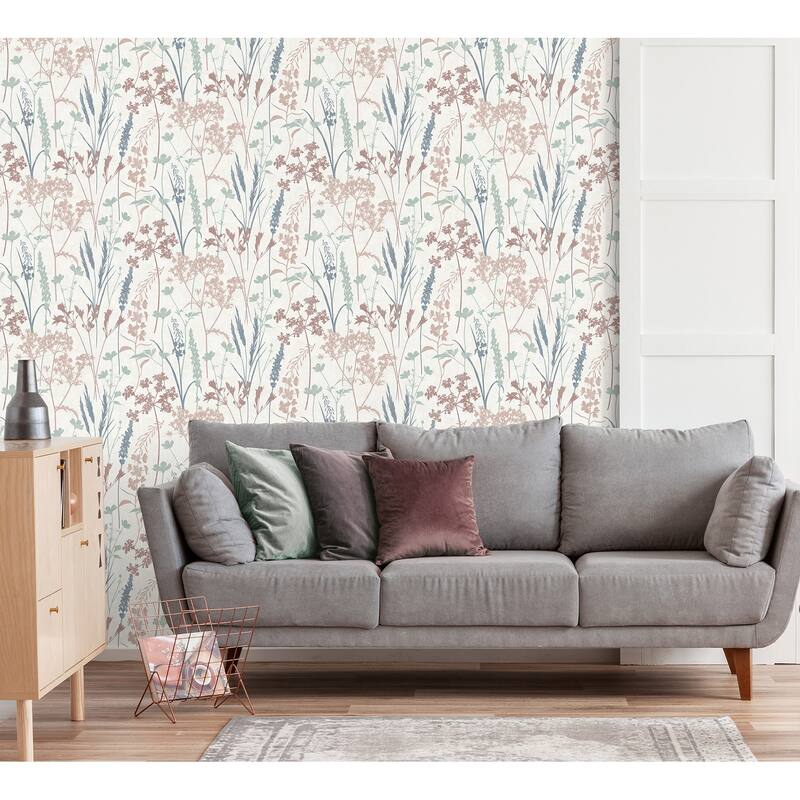 Fine Decor Nanette Pastel Botanical Wallpaper - N/A