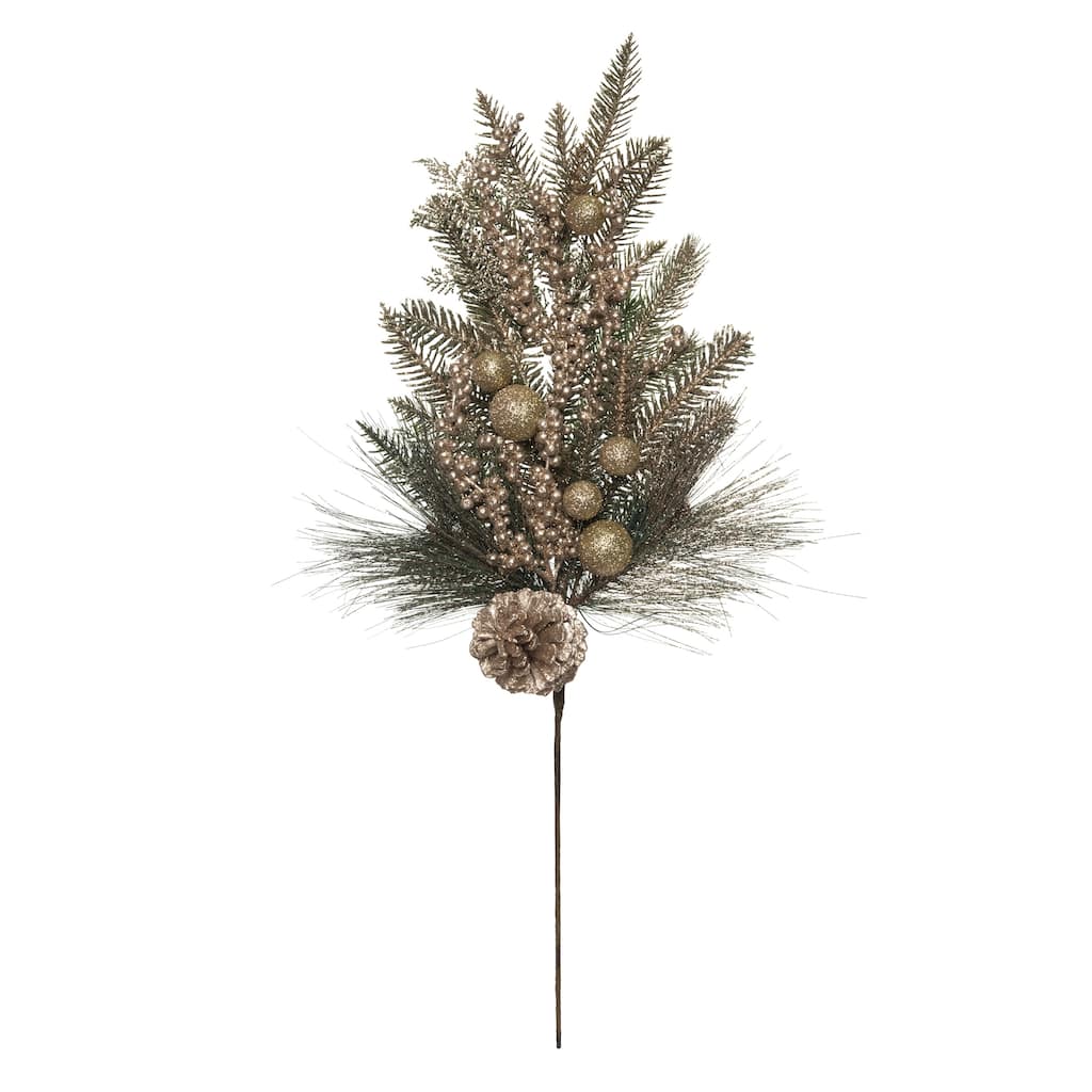 Transpac Artificial 30 in. Multicolor Christmas Pine Spray
