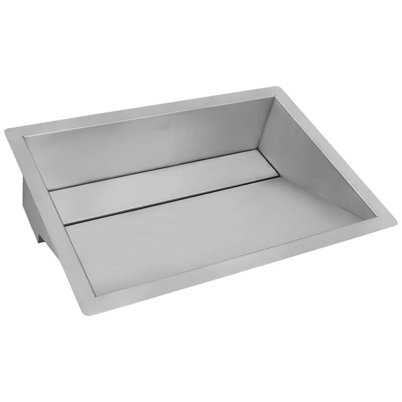 Ruvati 20 x 14 inch Brushed Stainless Steel Undermount Bathroom Sink Stainless Steel - RVH6140ST