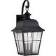 preview thumbnail 2 of 1, Millhouse 3-Light Outdoor Wall Lantern in Mystic Black