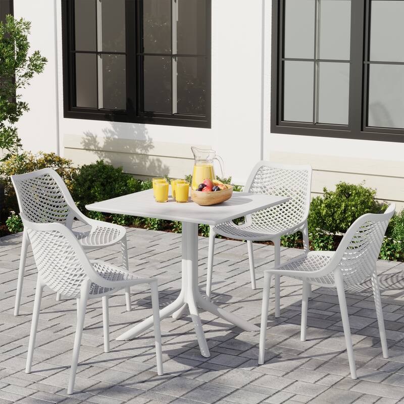 Frond and Form 4-Person Outdoor Square Dining Set
