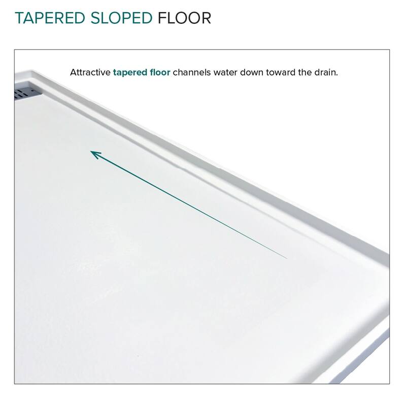 Transolid FSC6034L Commercial 60" x 34" Rectangular Shower Base with