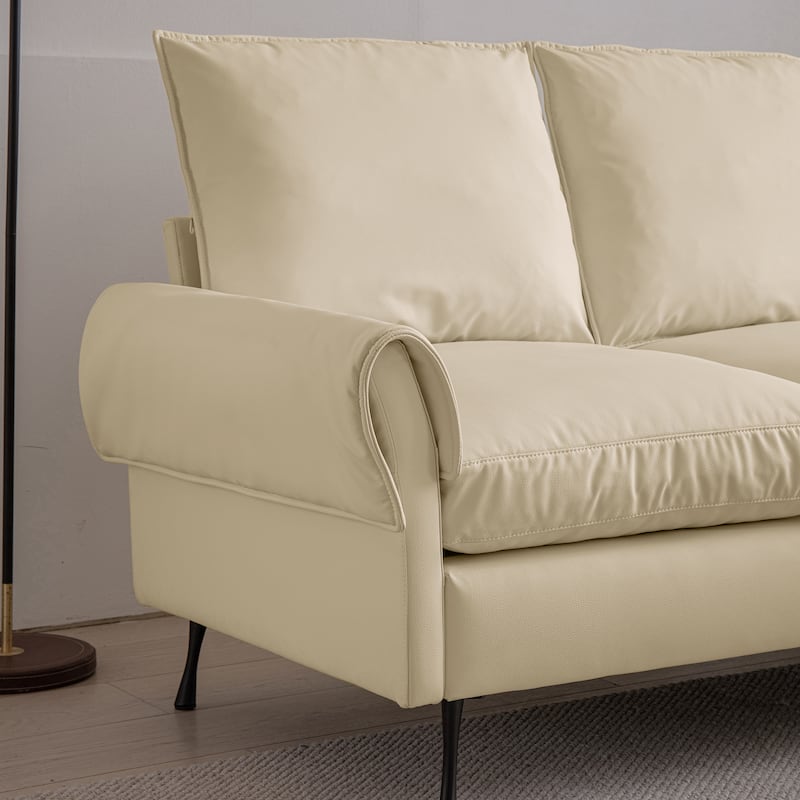 [VIDEO] provided]81"Modern Sectional Technical leather L-Shaped Sofa Couch with Reversible Chaise Lounge