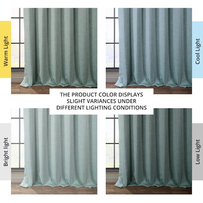 Exclusive Fabrics Faux Linen Room Darkening Curtain (1 Panel)