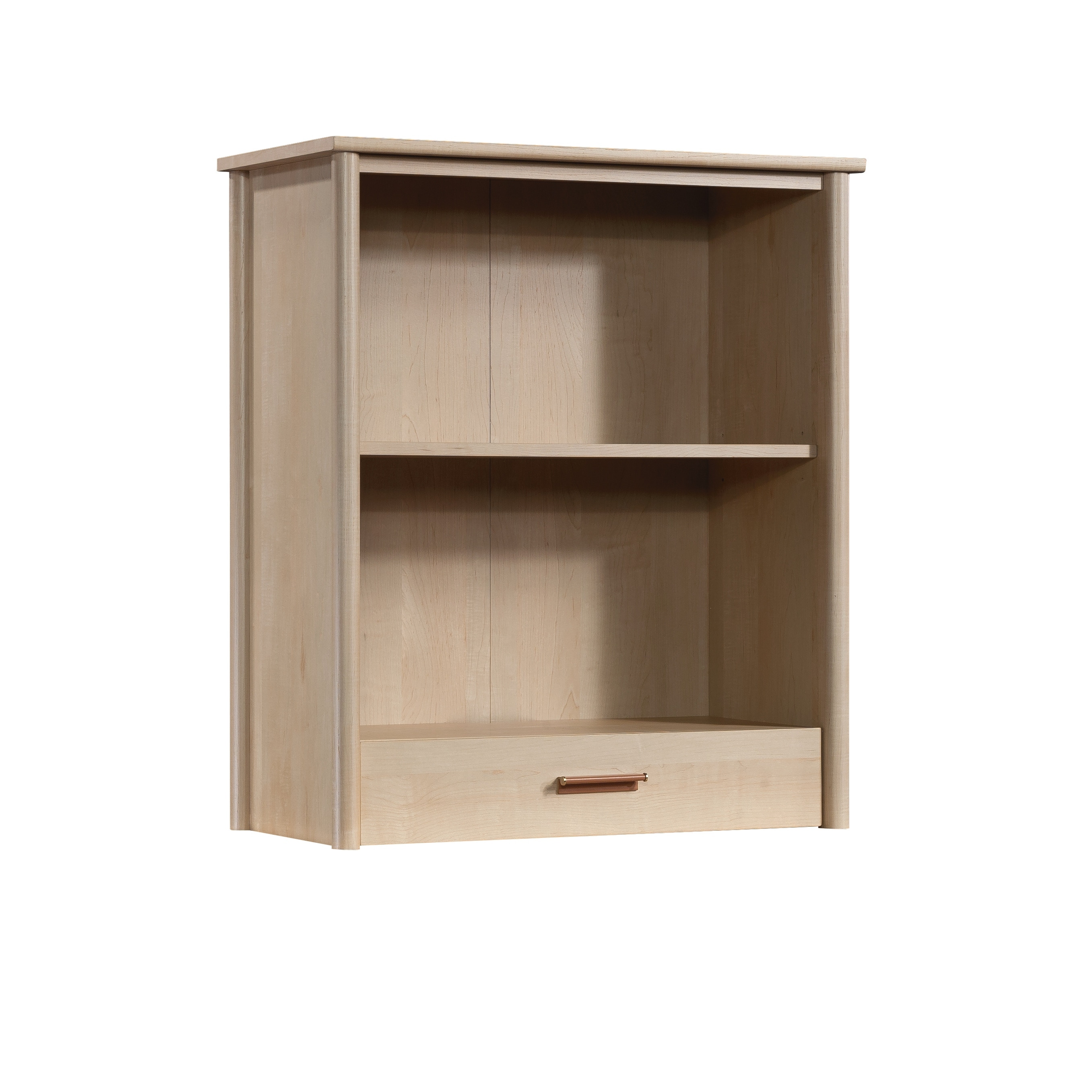 Wood Library Hutch with Rustic Design, Brown - 35.55" W x 15.75" D x 37.21" H