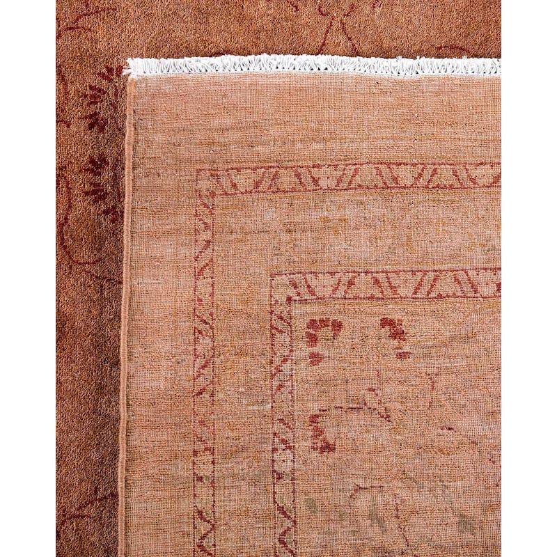 Overdyed, One-of-a-Kind Hand-Knotted Area Rug - Pink - 10' 3" x 14' 1"