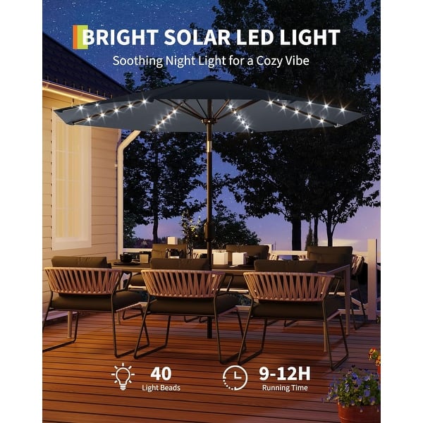 8 foot patio umbrella with base PURPLE LEAF 8 ft. Square Aluminum UV-Resistant Outdoor Cantilever Offset 360 Rotation Patio Umbrella with Base, Beige