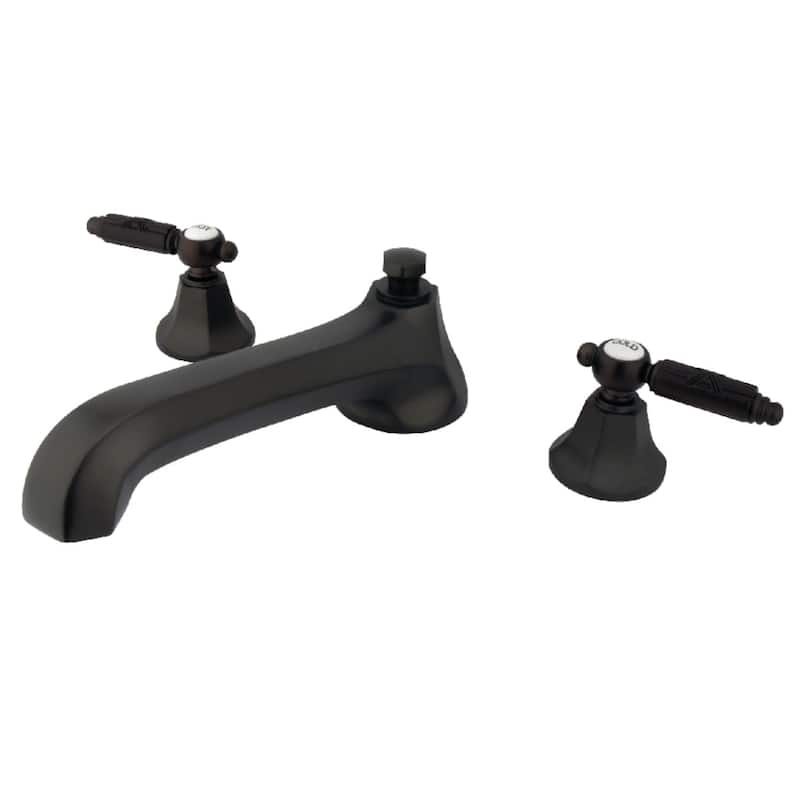 Kingston Brass Georgian Deck Mounted Roman Tub Filler with Lever