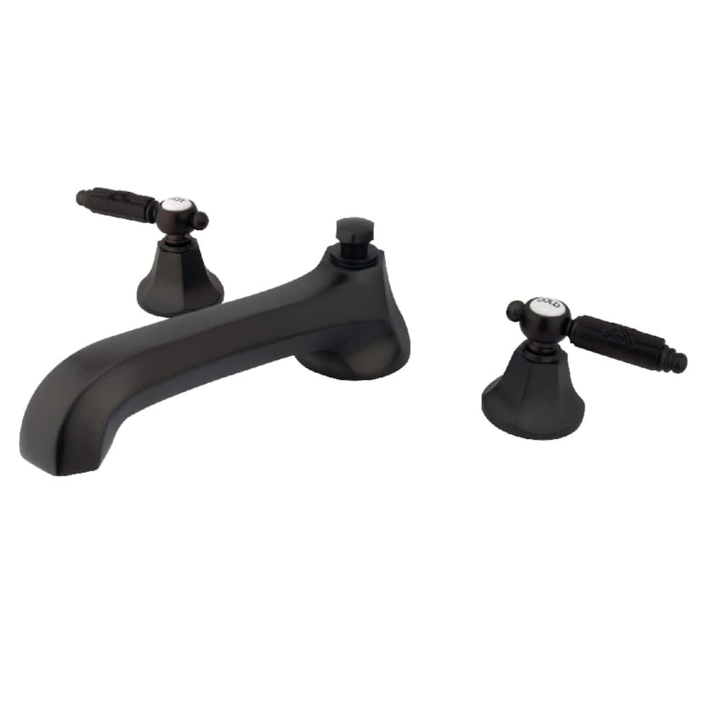 Kingston Brass Georgian Deck Mounted Roman Tub Filler with Lever