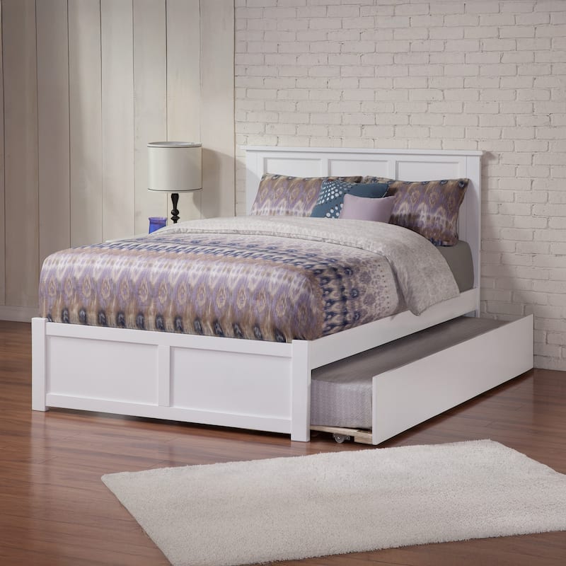 AFI Madison Platform Bed with Footboard & Twin XL Trundle