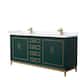 Option Green, Bronze Trim, Carrara Cultured Marble Top