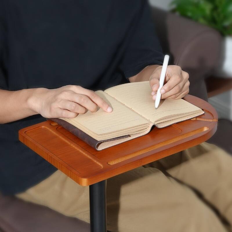 360° Rotatable Sofa Tray Table - 15.7"D x 9.8"W x 25"H