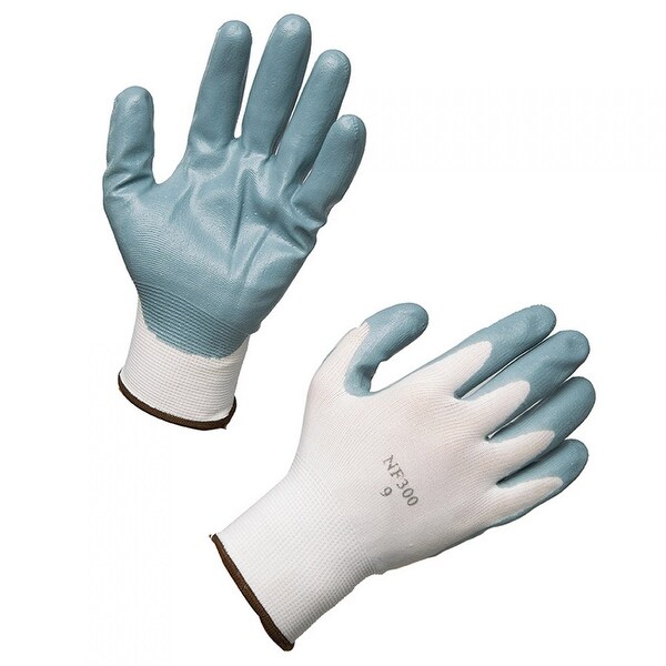 AMMEX C225 Nitrile Dipped Nylon Work Gloves (Bag of 12 pairs)
