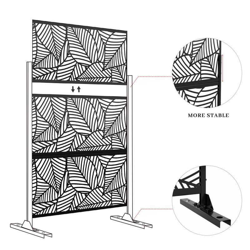 Privacy Screen Free Standing Leaf