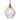 1-Light Antique Brass Pendant Light with Stripped Glass Shade - Antique Brass