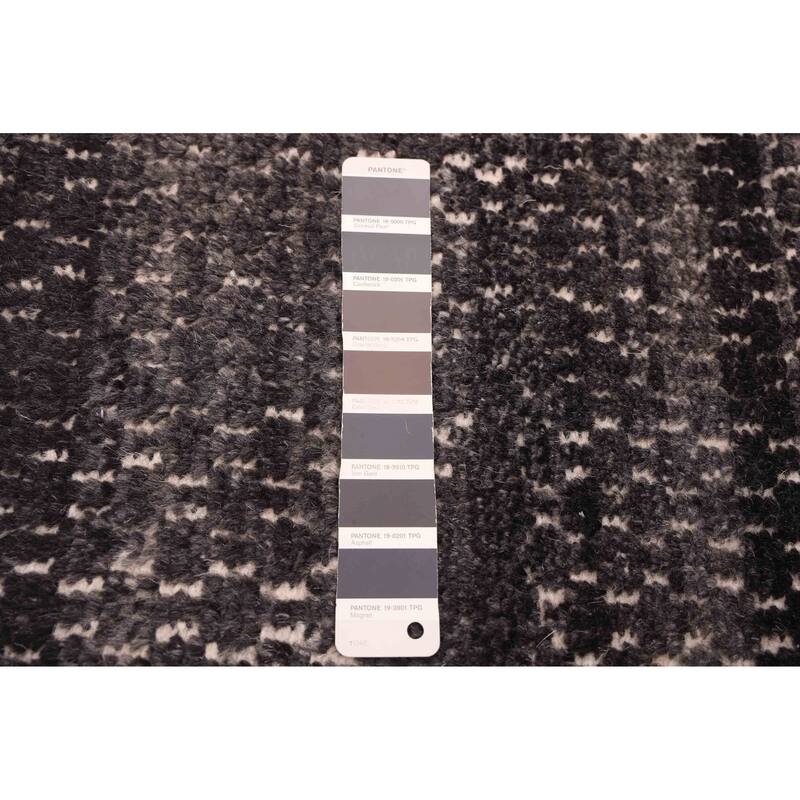 ECARPETGALLERY Hand-knotted Tangier Dark Grey Wool Rug - 5'1 x 8'3
