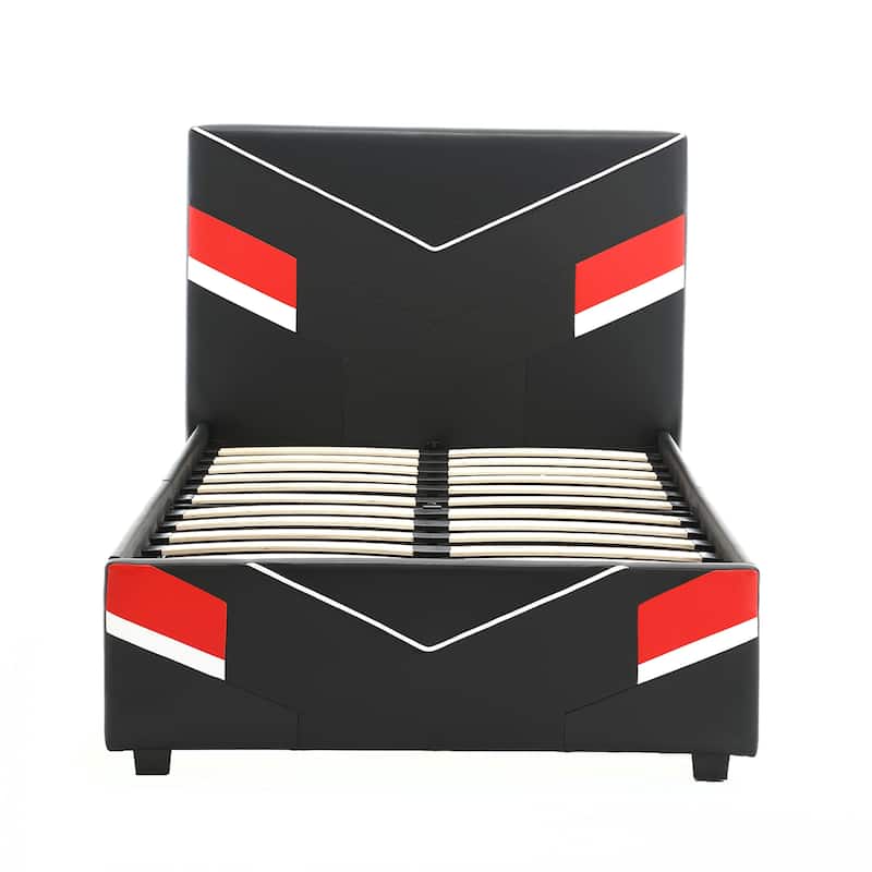 X Rocker Orion eSports Gaming Bed Frame, Black/Red, Twin - Black - Twin