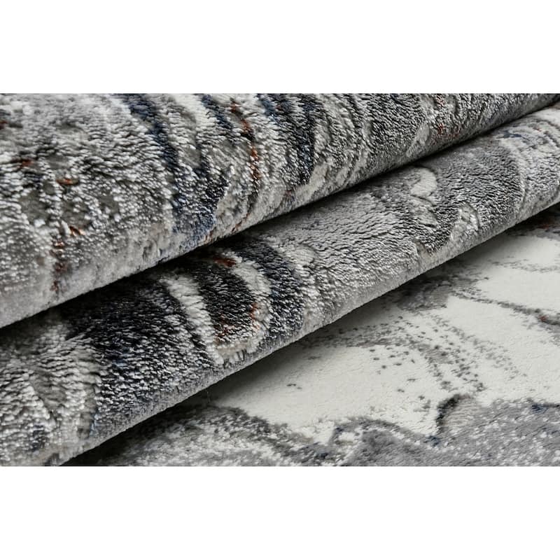 Inspire Collection Abstract Burst Area Rug