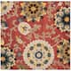 SAFAVIEH Handmade Blossom Nelia Modern Floral Wool Rug - 6' x 6' Square - Red/Multi