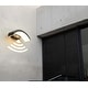 preview thumbnail 2 of 6, YANSUN 18W Black Curved Aluminum Integrated LED Motion Sensor Wall Sconce Modern Industrial Indoor Wall Light 3000K Soft White