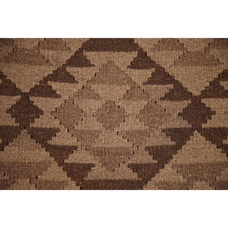 Reversible Kilim Oriental Area Rug Flat-weave Wool Carpet - 6'10"x 9'7"